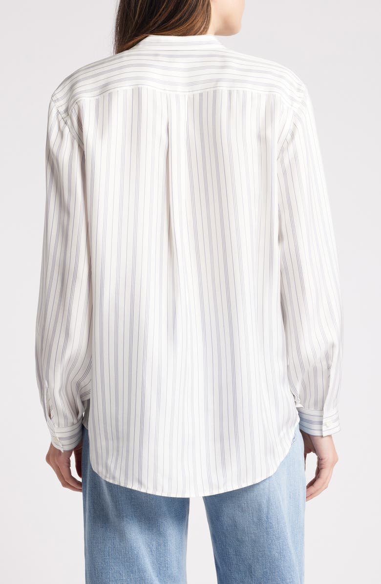 FRAME Femme Stripe Silk Button-Up Shirt, Alternate, color, 