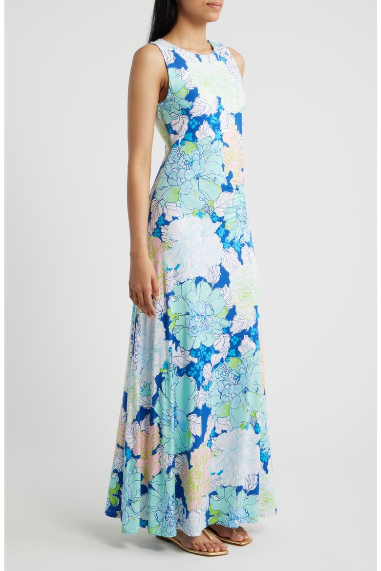 Carolita Ruched Sleeveless Maxi Dress, Alternate, color, STARLIGHT NAVY