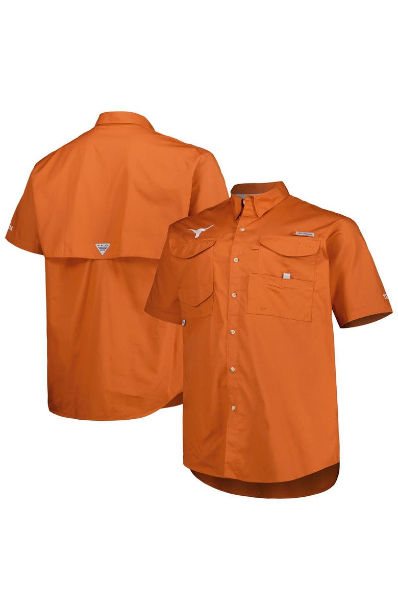 Columbia Men's Columbia Texas Orange Texas Longhorns Big & Tall Bonehead Logo Button-Up Shirt, Alternate, color,