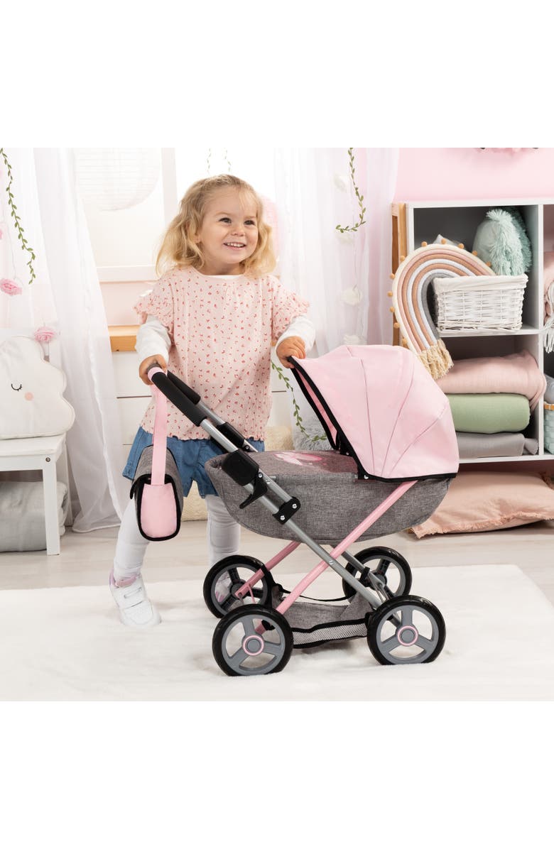 Bayer Design 4 in 1 Toy Baby Doll Pram Stroller Cosy Set - Dolls Up to 18 Inch, Alternate, color, Multicolored
