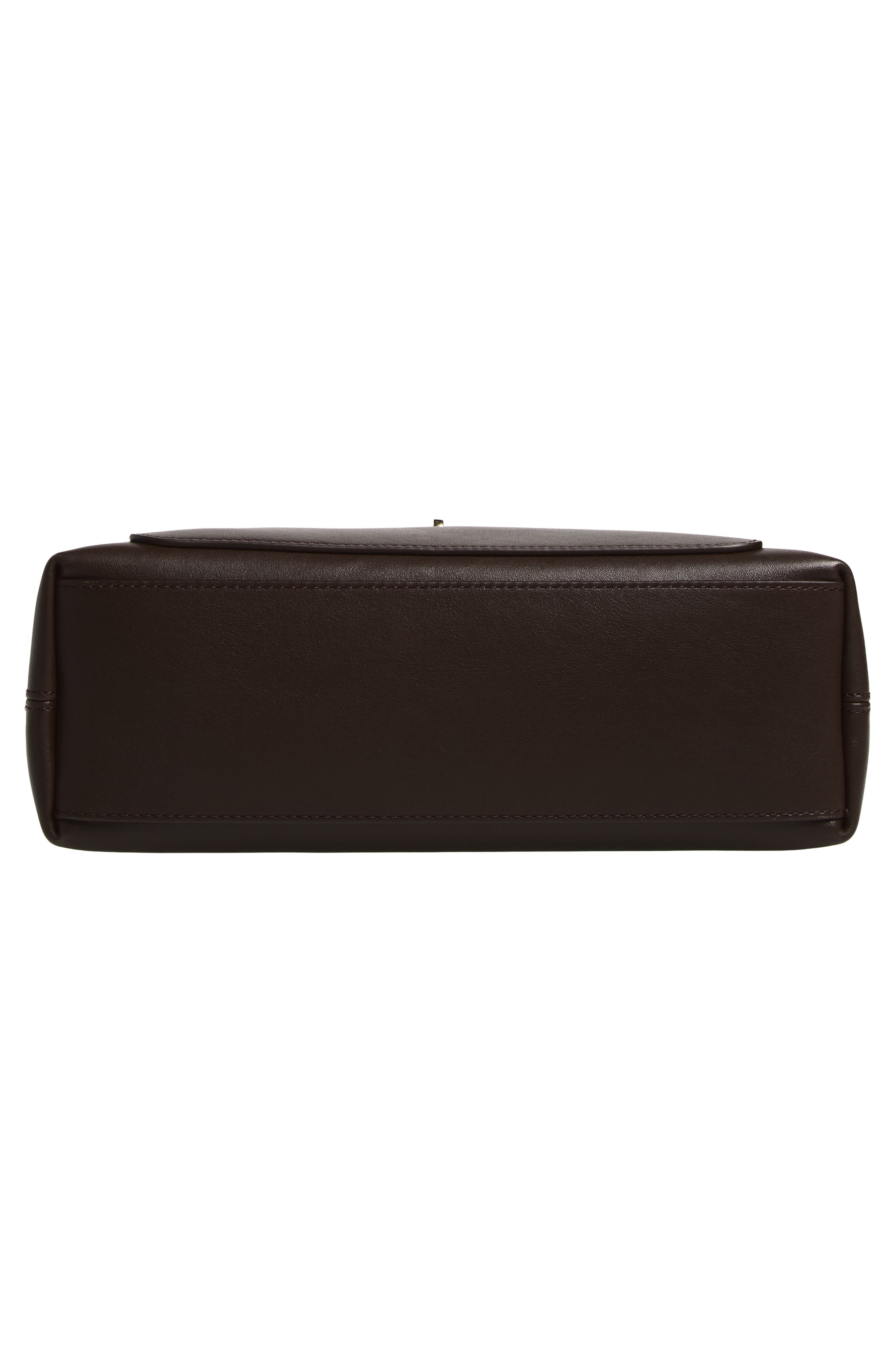 Small Stevie Leather Top Handle Bag, Alternate, color, EBONY