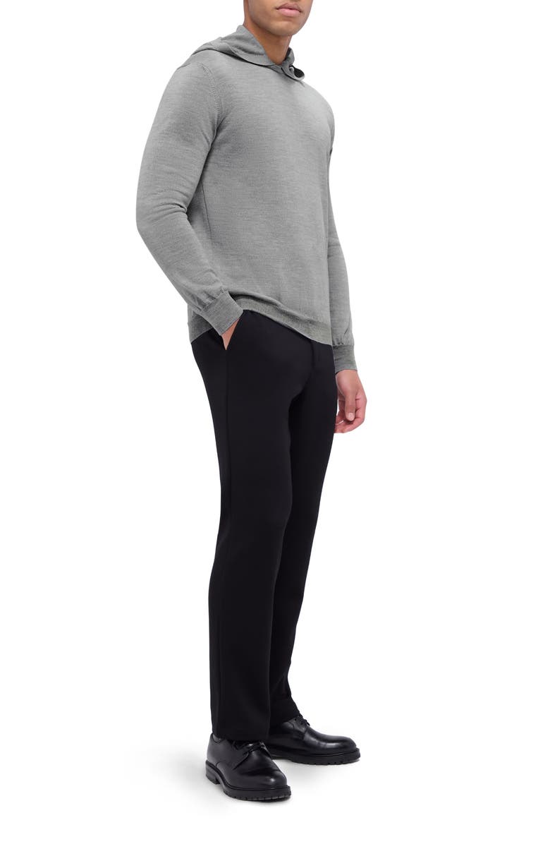 Bugatchi Merino Wool Hooded Sweater, Alternate, color, Graphite