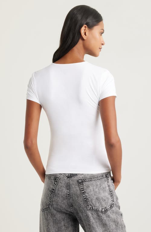 Open Edit Smooth Edit Lite Cap Sleeve T-shirt In White