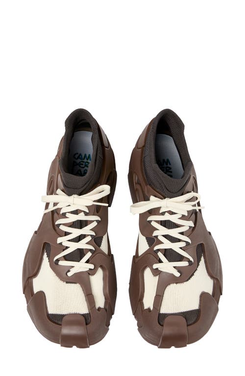 Camperlab Tossu Mixed Media Sneaker In Brown Multi