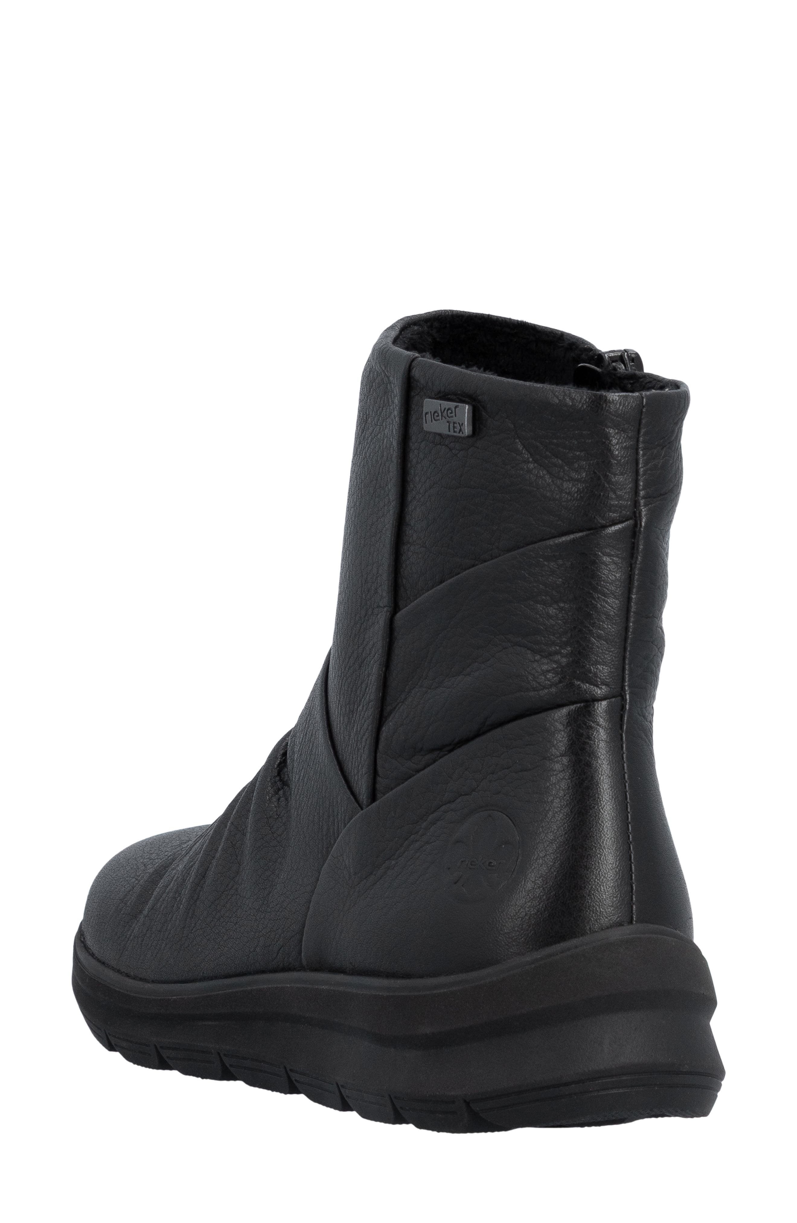 Berta 66 Leather Bootie, Alternate, color, BLACK