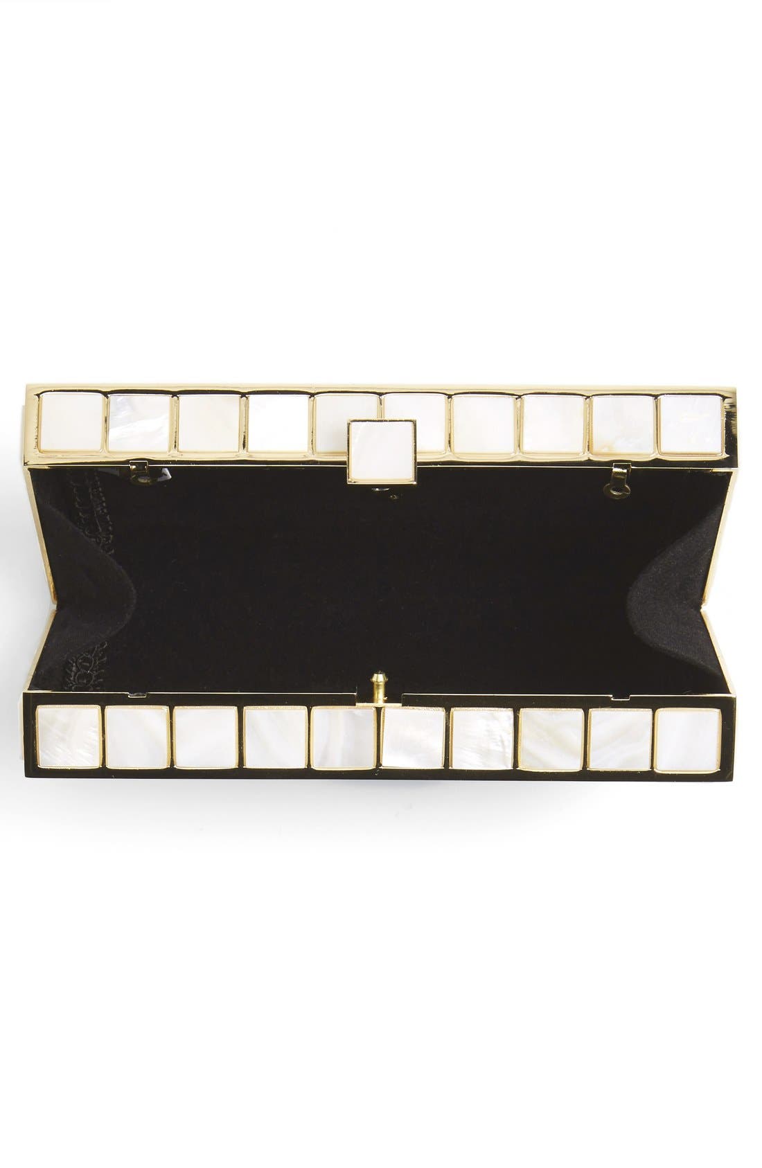 Tasha 'Pearlier' Box Clutch, Alternate, color, GOLD