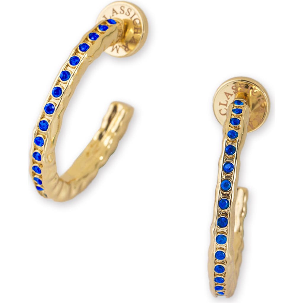Classicharms Stella Molten Color Cubic Zirconia Hoop Earrings In Gold