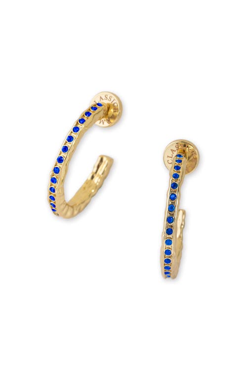 Classicharms Stella Molten Color Cubic Zirconia Hoop Earrings In Gold