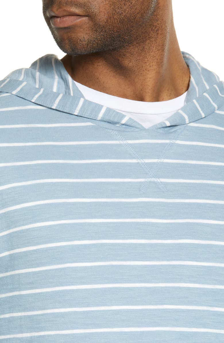 Vince Stripe Cotton Hoodie, Alternate, color,