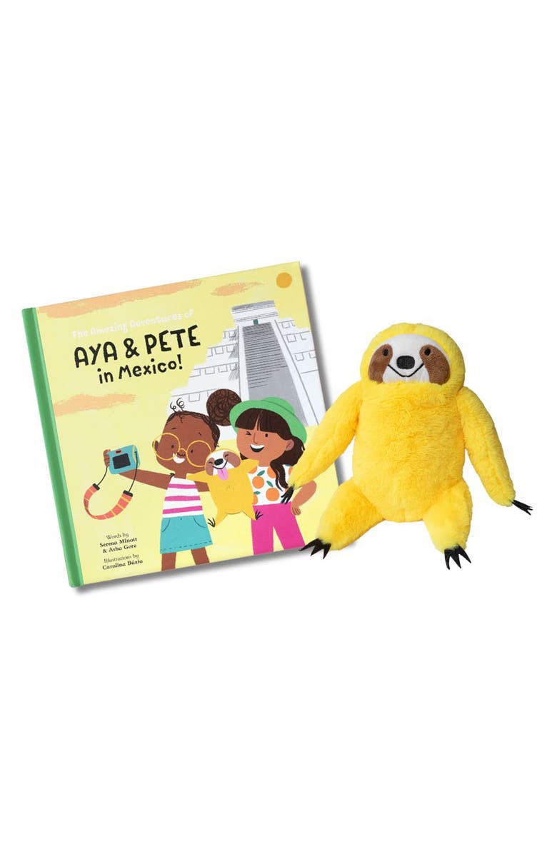 AYA AND PETE 'The Amazing Adventures of Aya & Pete in Mexico!' Book & Plush Pete Set, Main, color, 