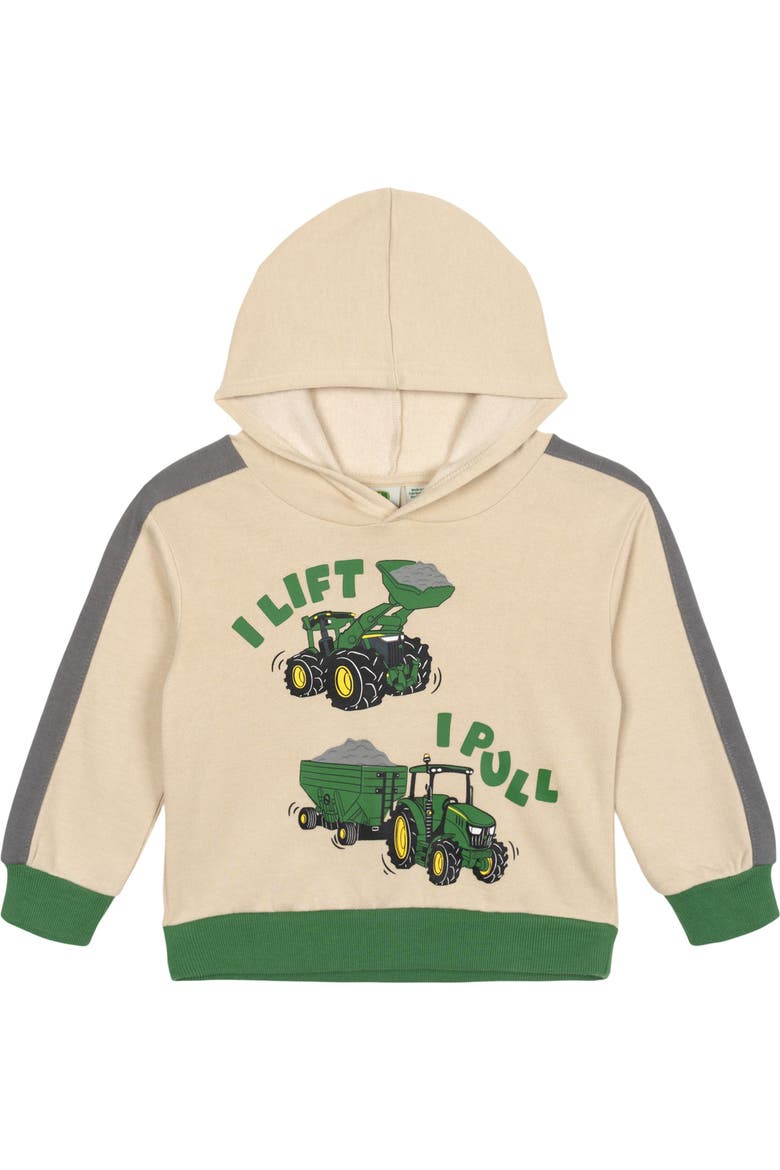 Fleece 2-Piece Hoodie and Joggers Set, Alternate, color, Tan and Green
