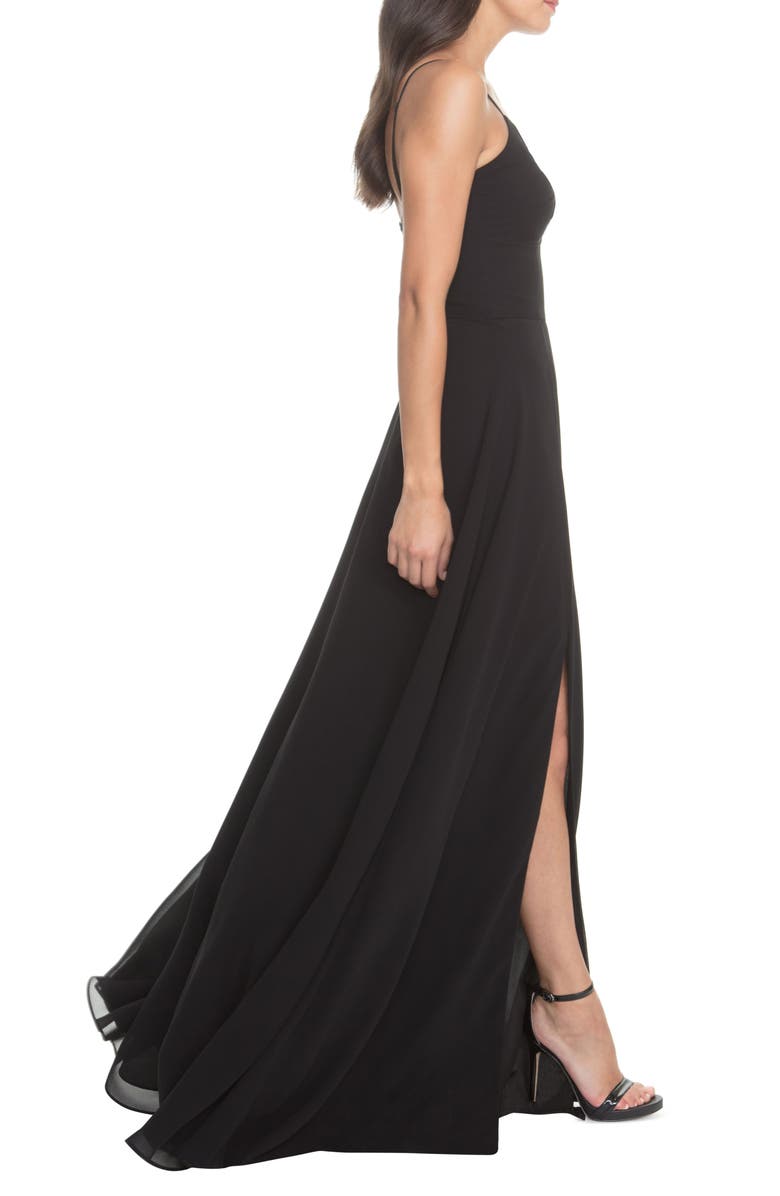 Dress the Population Cambria Twist Bodice Gown, Alternate, color, 