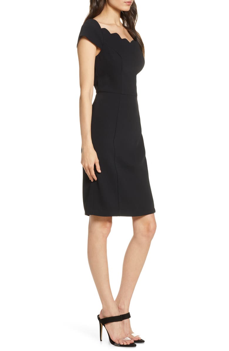 Harlyn Scallop Neck Sheath Dress, Alternate, color, 