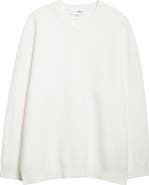 Victoria Beckham Relaxed Fit V-Neck Chenille Sweater