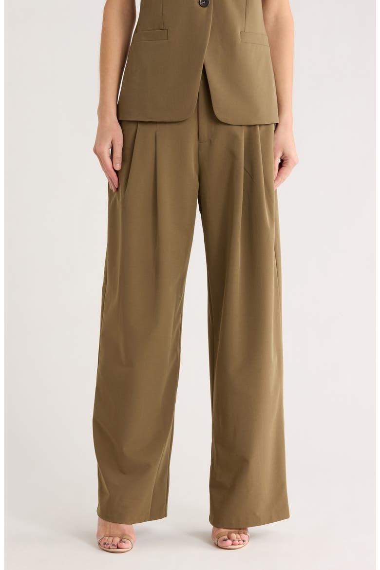 Pleated Pants, Main, color, OLIVE