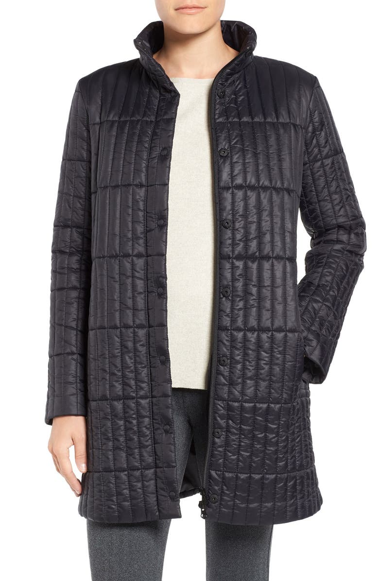 Eileen Fisher Recycled Nylon Blend Quilted Jacket, Main, color, 