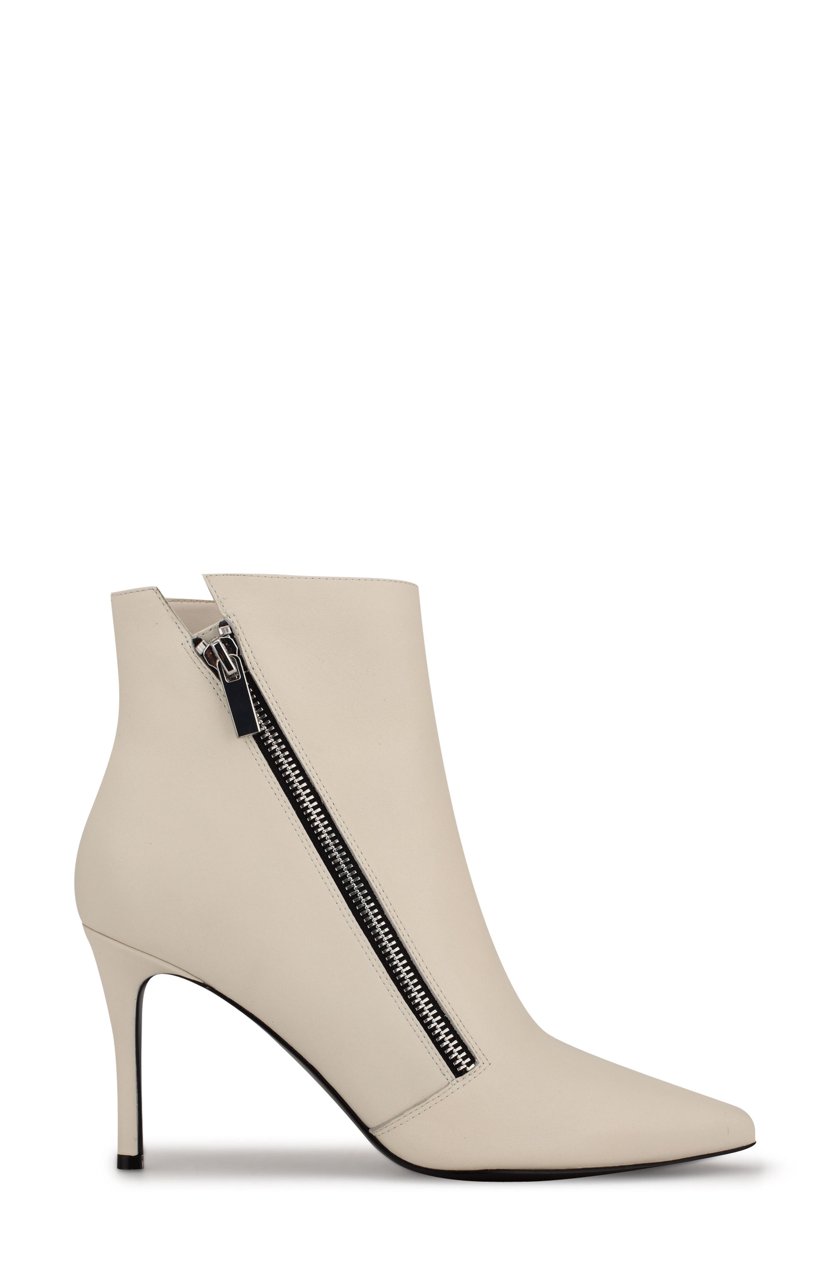 Fast Pointed Toe Bootie, Alternate, color, CREAM LEATHER