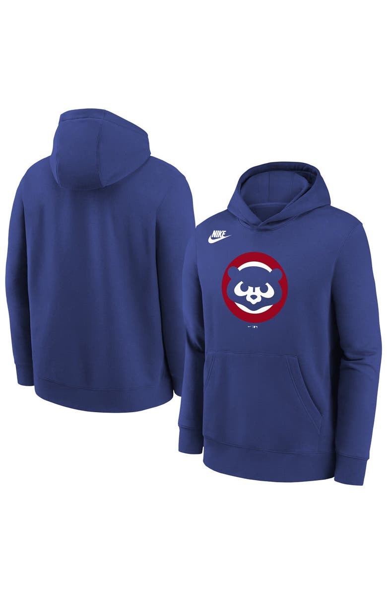 Nike Youth Nike Rush Blue Chicago Cubs Club Fleece Hoodie, Main, color, Rush Blue