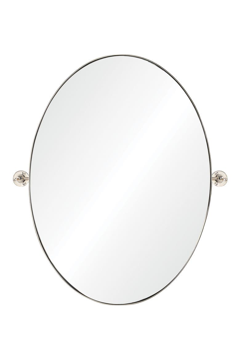 Azalea Oval Wall Mirror, Main, color, POLISHED NICKEL