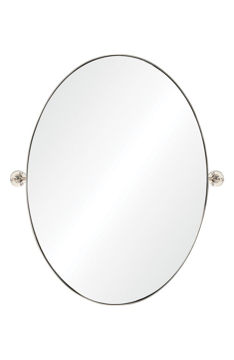 Renwil Azalea Oval Wall Mirror, Main, color, Polished Nickel