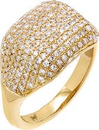 BY ADINA EDEN Diamond Pave Signet Pinky Ring 14K