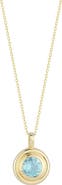 Ember Fine Jewelry Blue Topaz Pendant Necklace