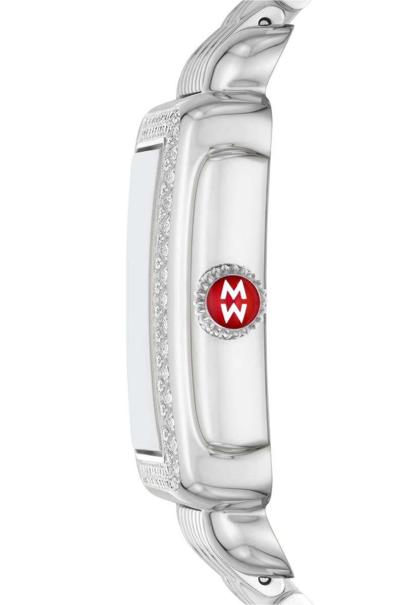 MICHELE Deco Mid Diamond Bracelet Watch, 29mm, Alternate, color, Stainless