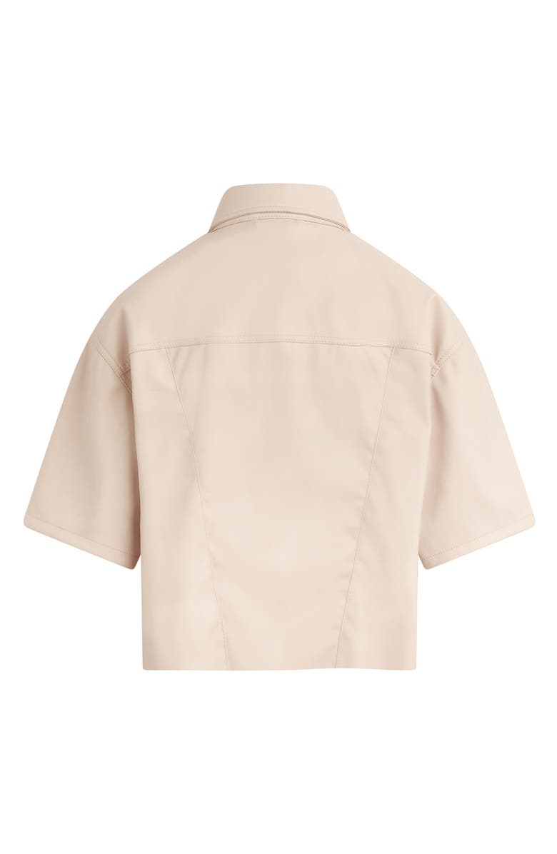 Hudson Jeans Oversize Crop Button-Up Top, Alternate, color,