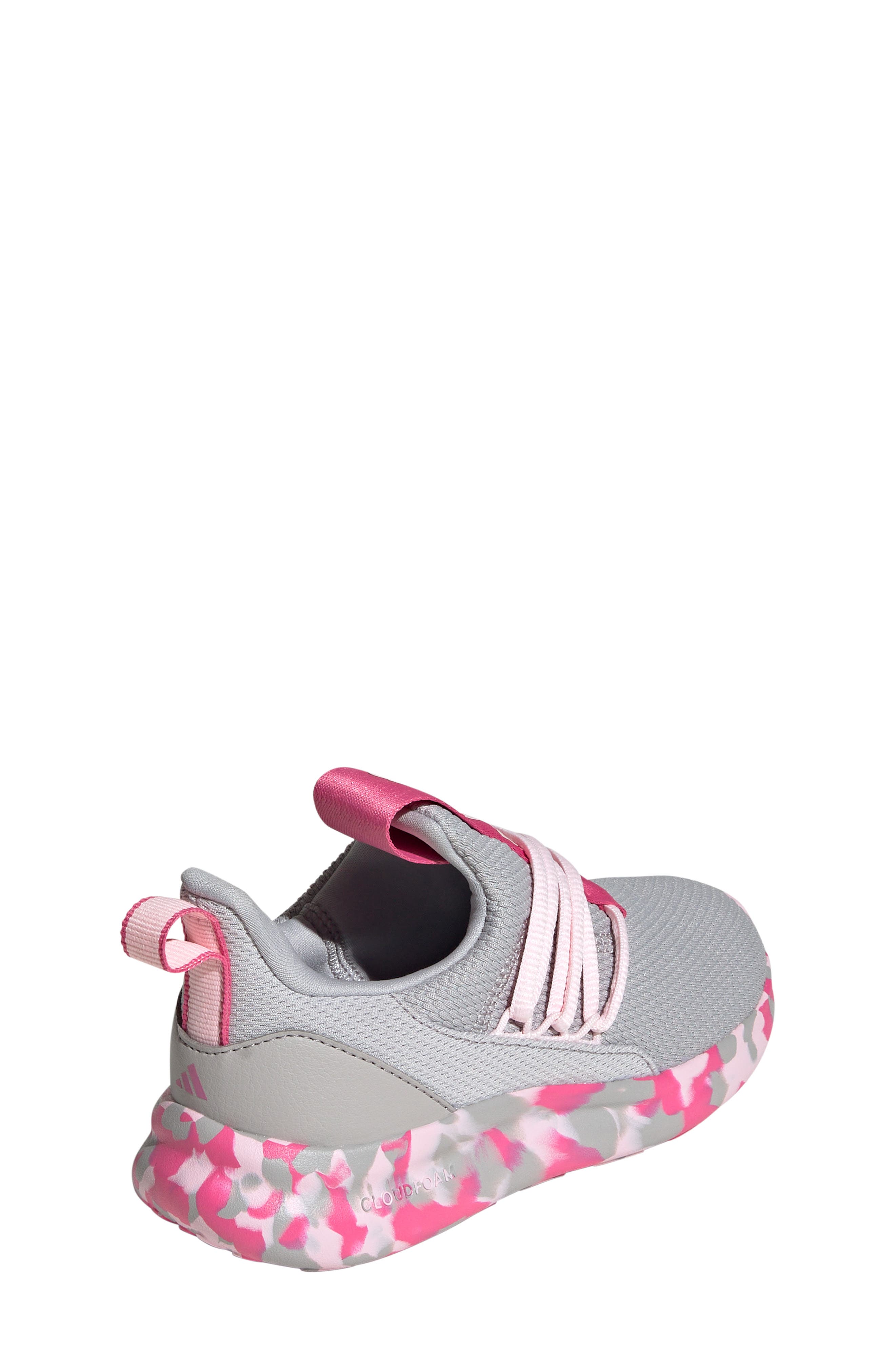 adidas Kids' Lite Racer Adapt 7.0 Slip-On Sneaker, Alternate, color, Magenta/ Grey/ Clear Pink