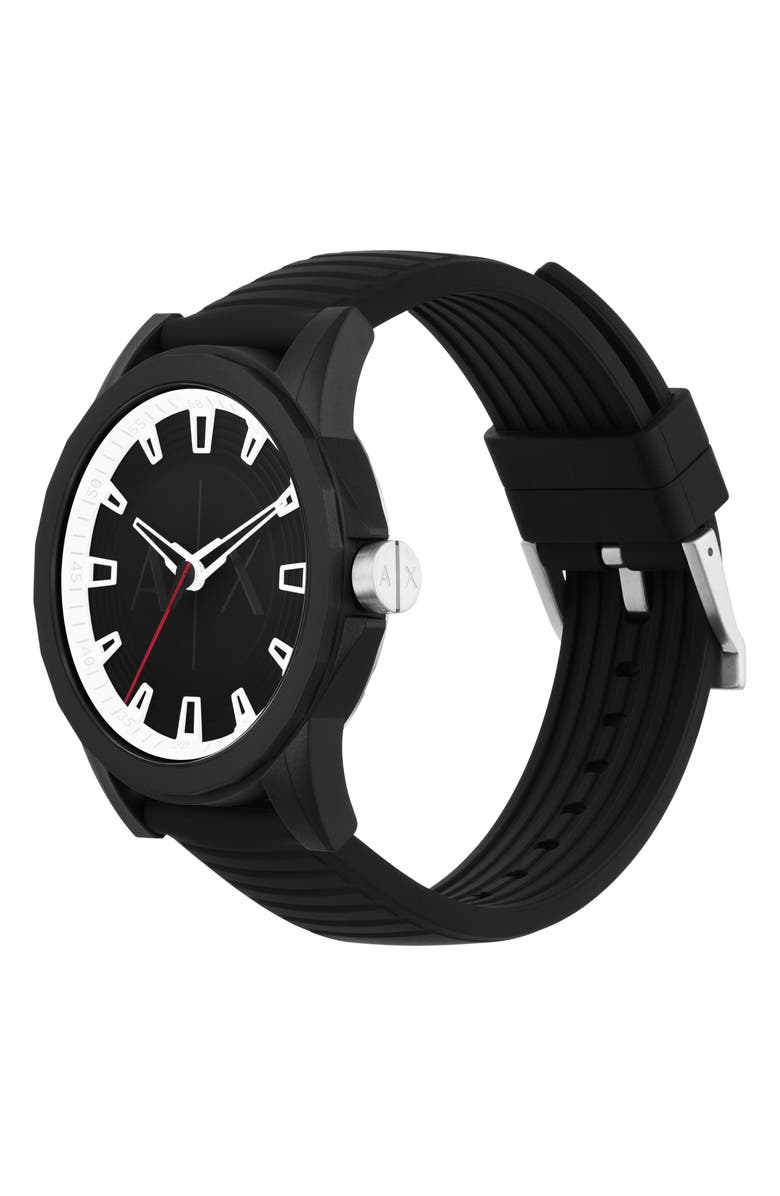 AX Armani Exchange Three-Hand Quartz Strap Watch, 44mm, Alternate, color, 