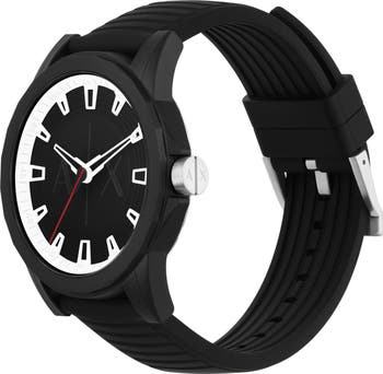 Three-Hand Quartz Strap Watch, 44mm