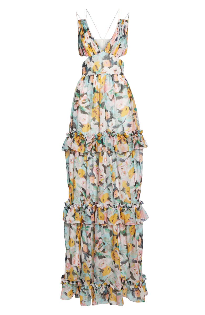 AMUR Drew Floral Print Evening Dress, Alternate, color,