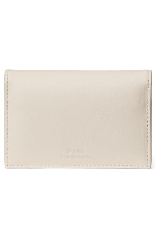 Polo Ralph Lauren Spring Bear Leather Card Wallet In Neutral
