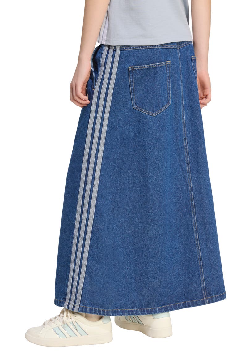 Denim Maxi Skirt, Alternate, color, PRELOVED INK