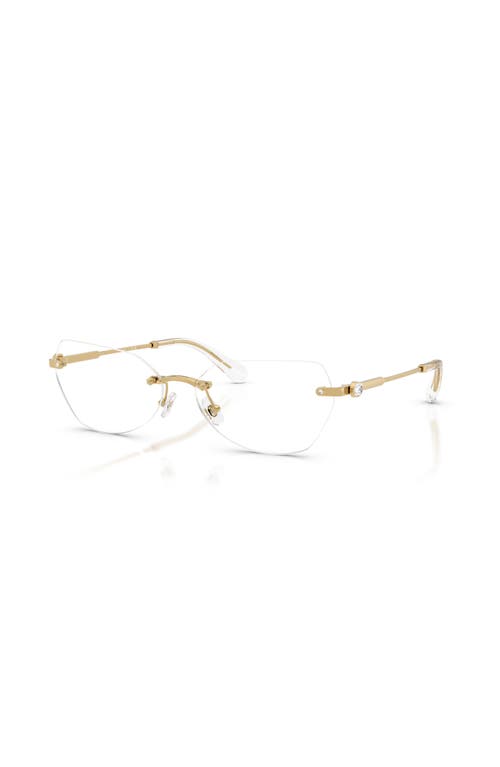 Swarovski 58mm Irregular Optical Glasses In Gold