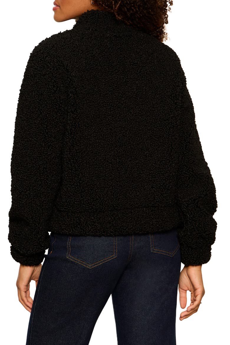 Cloud Nine Faux Fur Bomber Jacket, Alternate, color, BLACK
