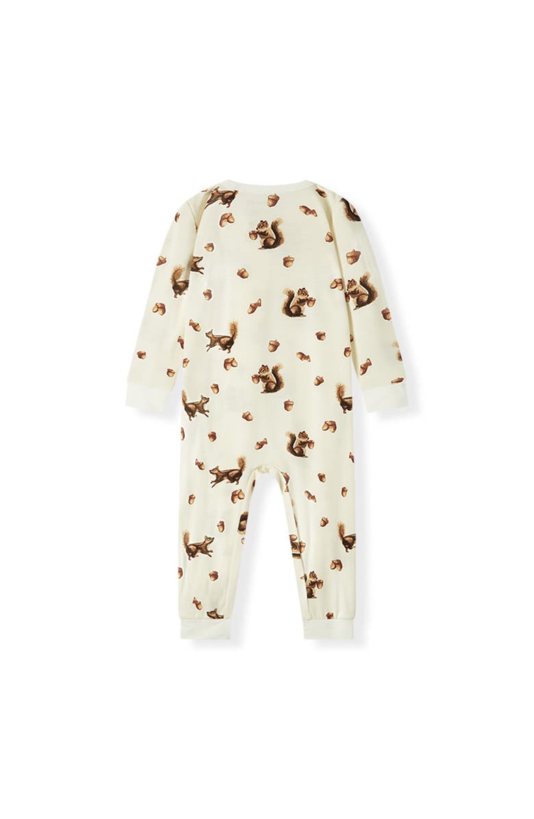 Milkbarn Luxe Stretch Zipper Pajama, Main, color, Chipmunk