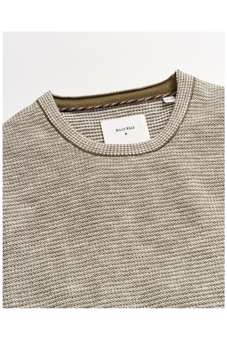 Tuck Stripe Crewneck Sweater, Alternate, color, MOSS GREEN
