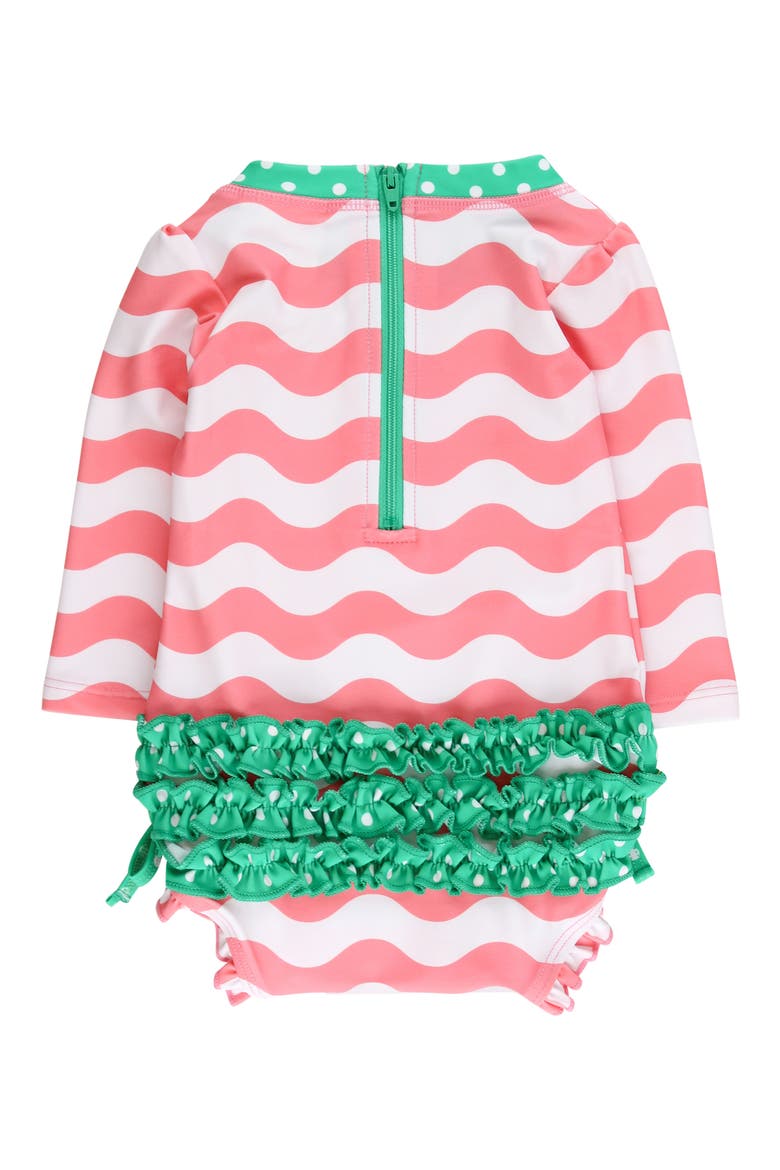 Kids' Bubblegum Long Sleeve One-Piece Rashguard Swimsuit, Alternate, color, PINK