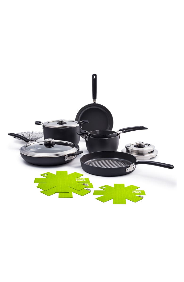 GreenPan Levels 11-Piece Anodized Aluminum Ceramic Nonstick Cookware Set, Main, color, 