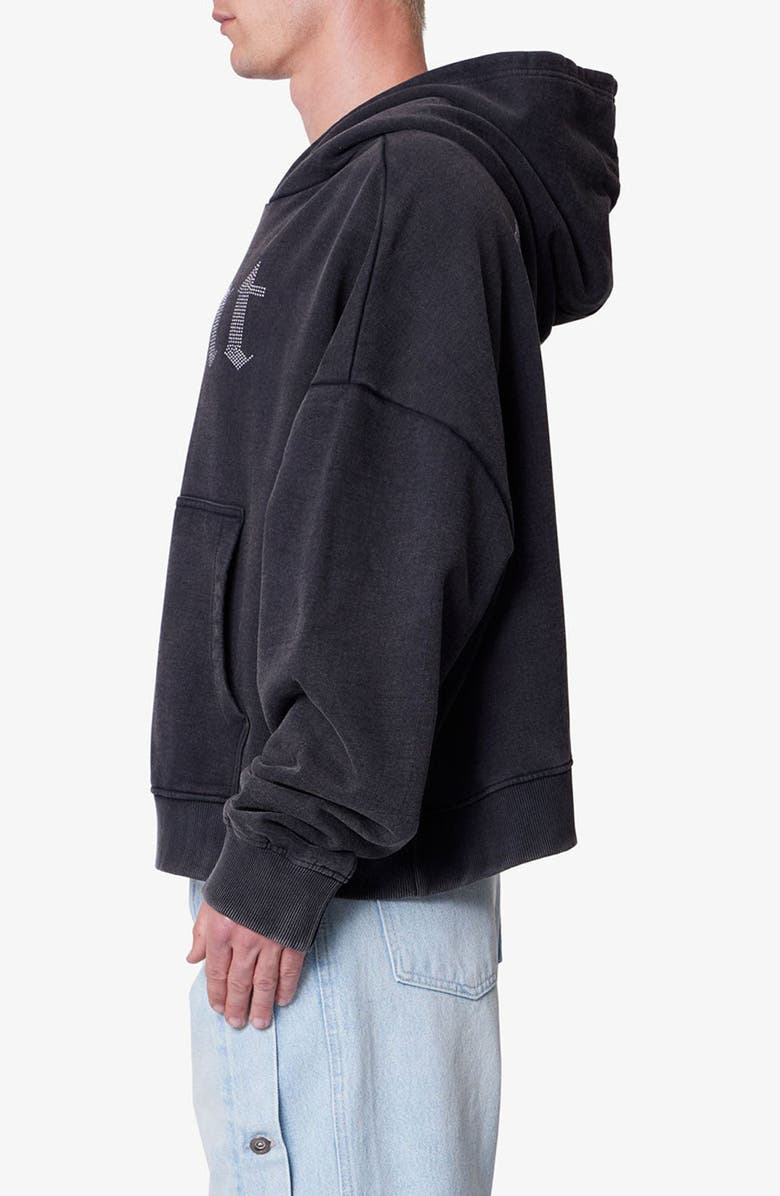 mnml Saints & Sinners Embellished Hoodie, Alternate, color, Black