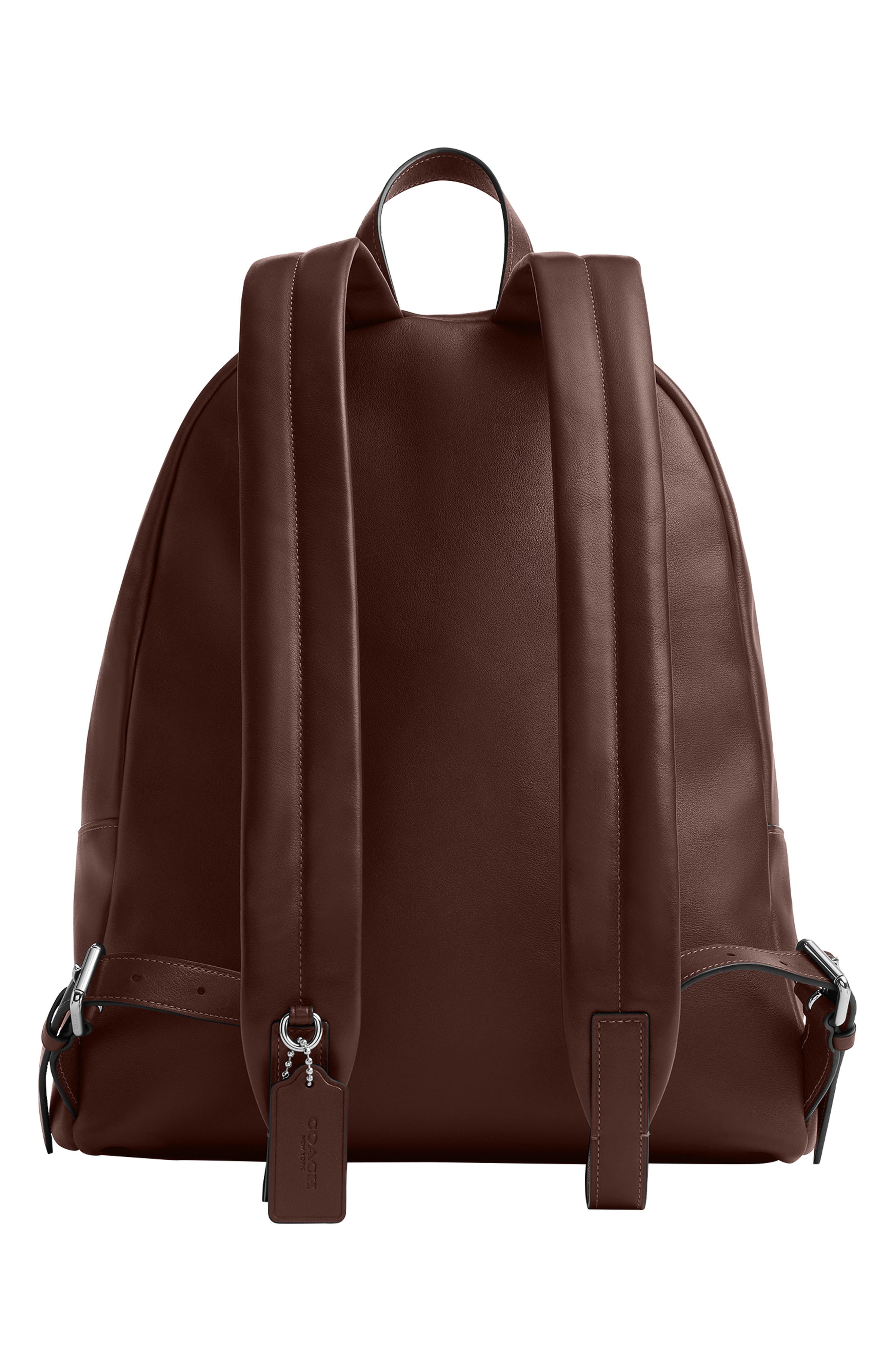 COACH Ridgewood Leather Backpack, Alternate, color, Maple