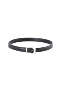 Esthera Cube Buckle Silvertone 35mm Leather Belt