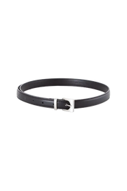 Esthera Cube Buckle Silvertone 35mm Leather Belt