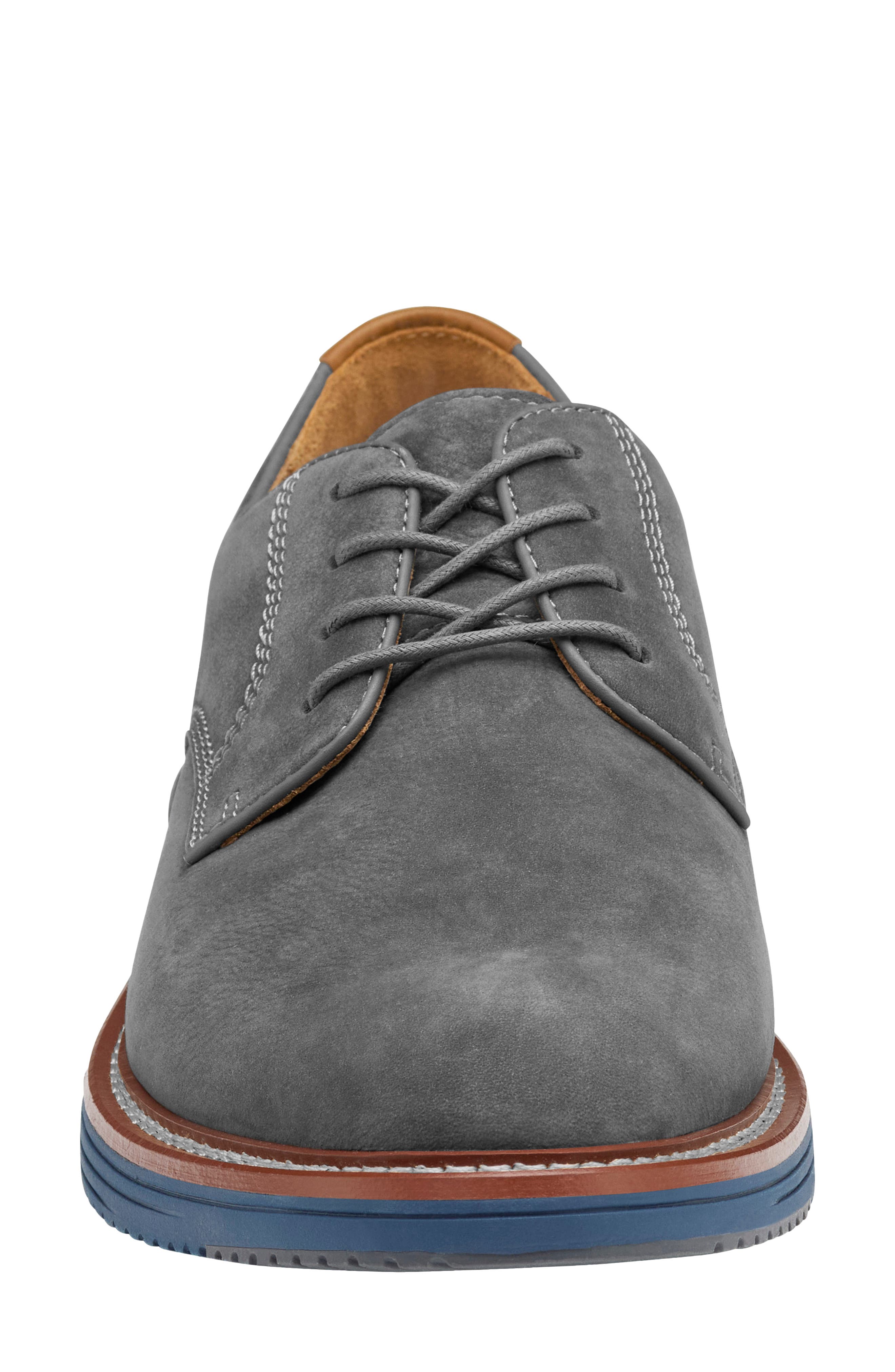 Johnston & Murphy Upton Plain Toe Derby, Alternate, color, Gray Nubuck