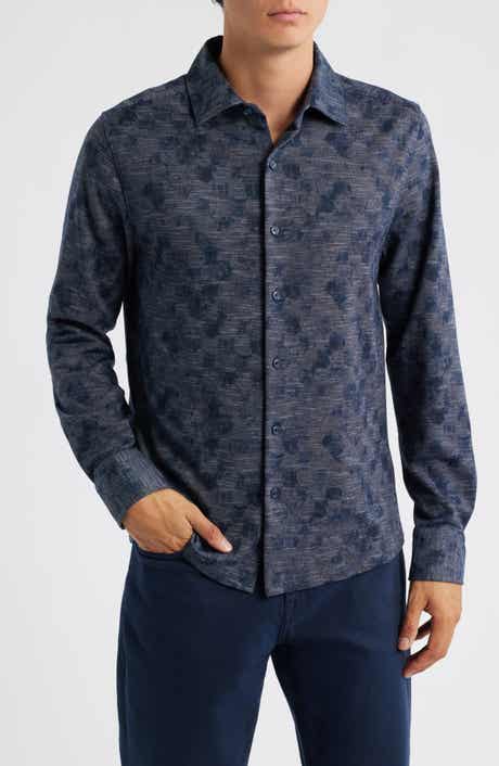 Robert Barakett Zander Knit Button-Up Shirt