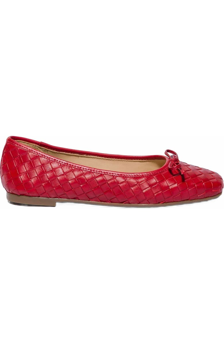 Bernardo Footwear Gwynn Woven Ballet Flat, Main, color, Red