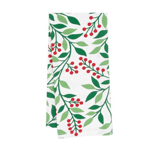 Berry Botanical Festive Holiday Christmas Towel