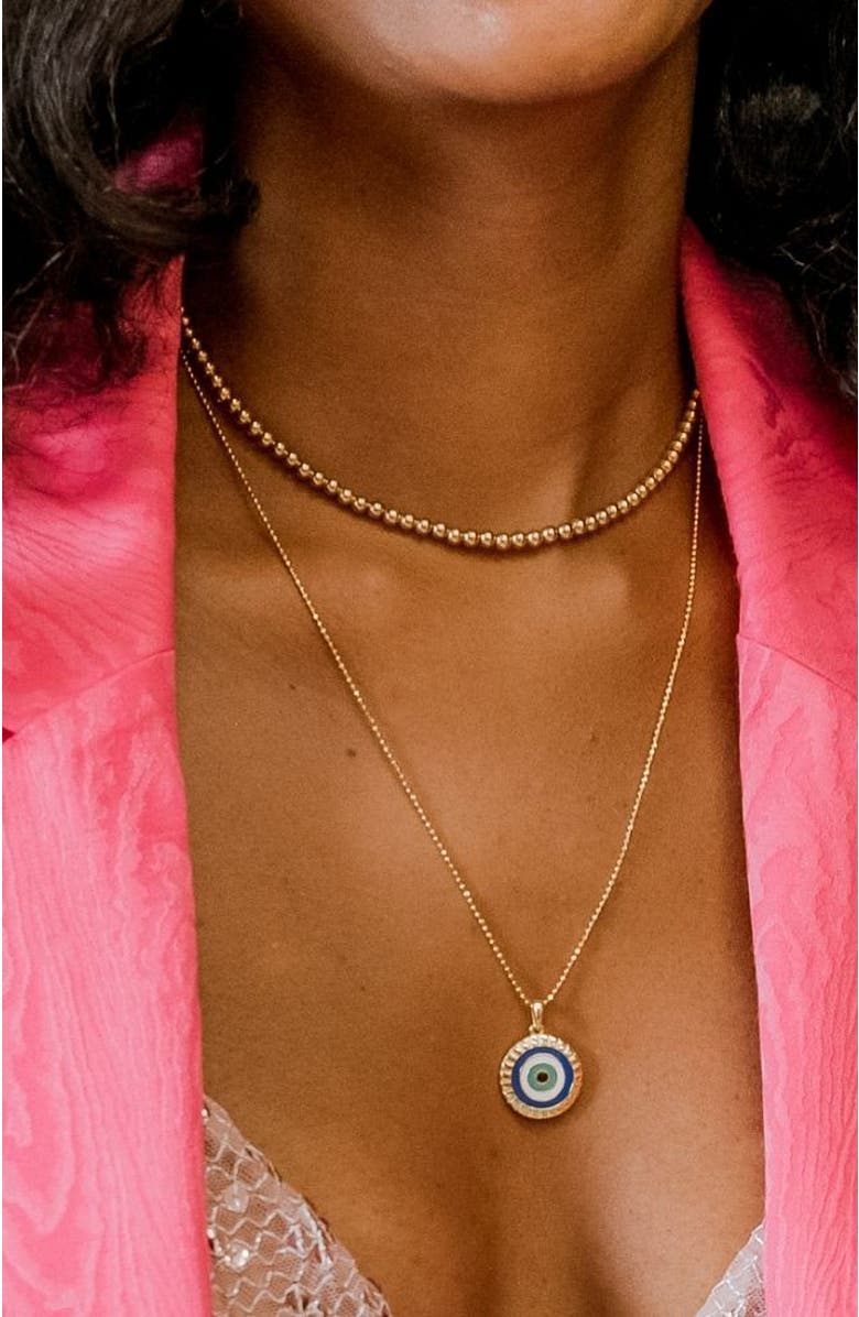 Mantra Inspiration Bead Necklace, Alternate, color, Yellow Gold