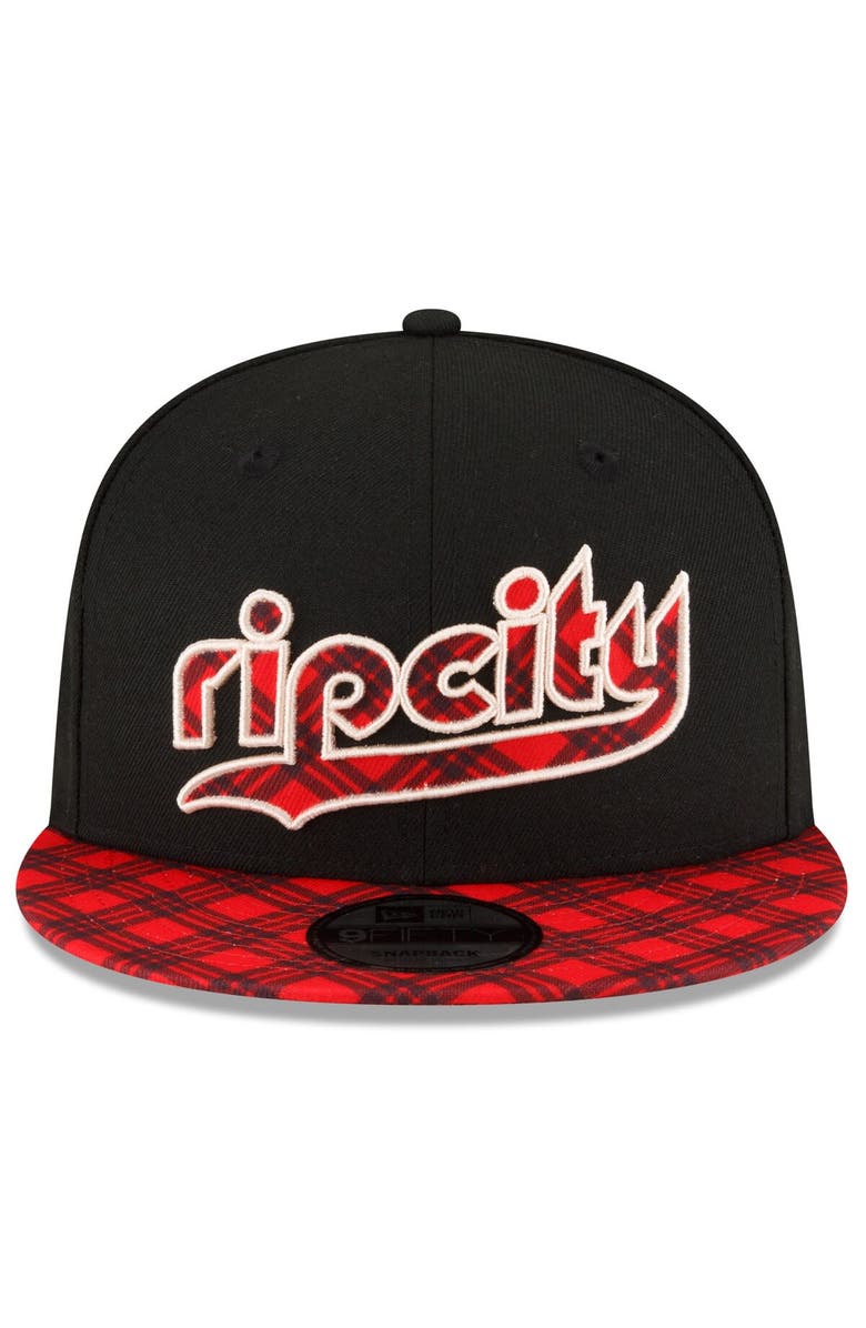 New Era Men's New Era  Black Portland Trail Blazers 2023/24 City Edition 9FIFTY Snapback Adjustable Hat, Alternate, color, 